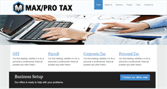 Desktop Screenshot of maxprotax.com